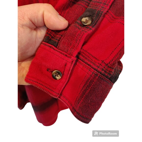 Stormy Kromer 1903 Flannel Shirt Buffalo Plaid Red Men's Medium Made In USA - Picture 13 of 14